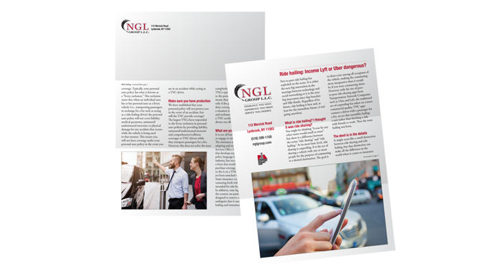 Ride-sharing flier – Customized consumer content