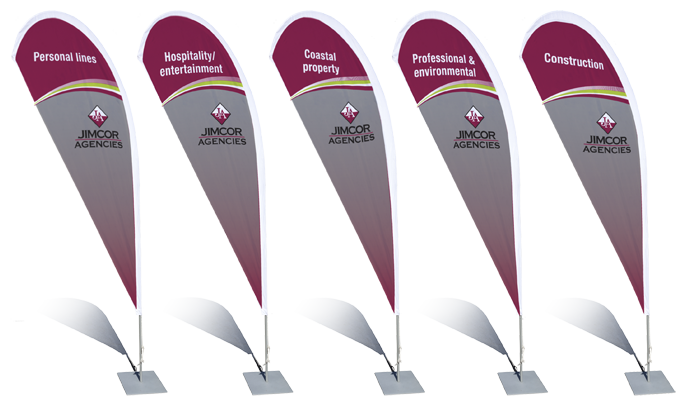 Jimcor Agencies – Tradeshow flags
